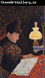 Paul Signac Woman by Lamplight